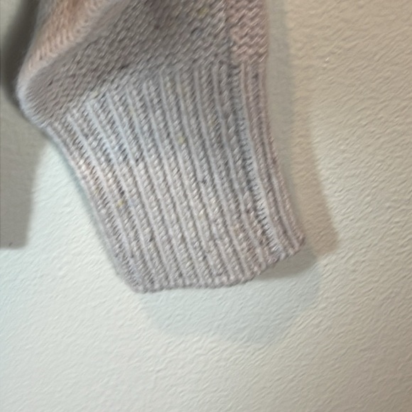 Vince Fair Isle Cropped Wool Cashmere Turtleneck Sweater In Oatmeal size Medium - Picture 3 of 12